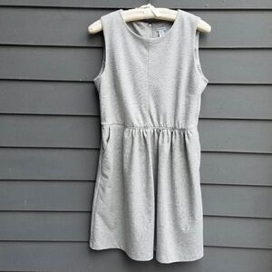 Porophrose Gray Knit Dress with Side Pockets Stretchy Size Large